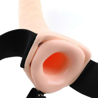Strap-on Hollow da 20 cm con Vibrazioni e Imbracatura Regolabile